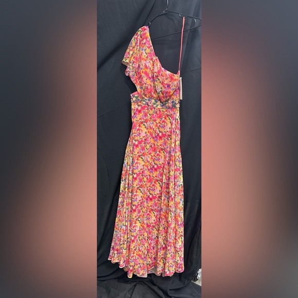 Mac Duggal 9157 NWT Long Floral One Shoulder Formal Dress - Picture 4 of 6